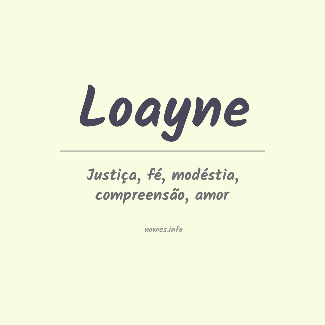 Significado do nome Loayne