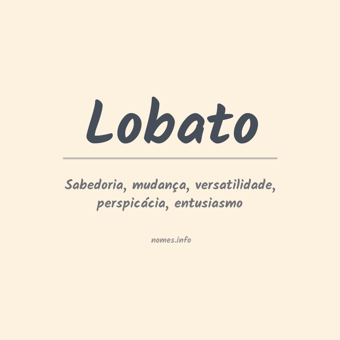 Significado do nome Lobato