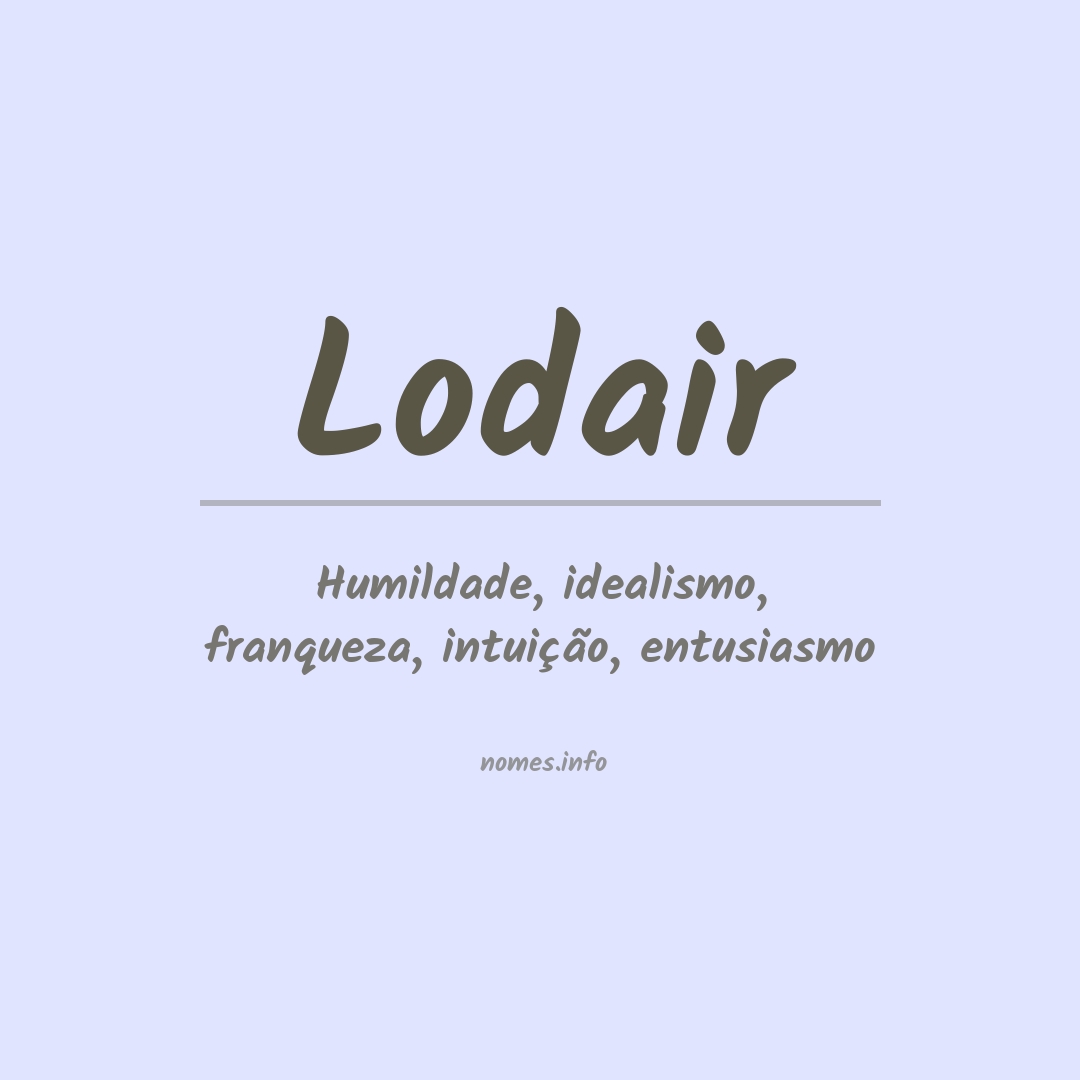 Significado do nome Lodair