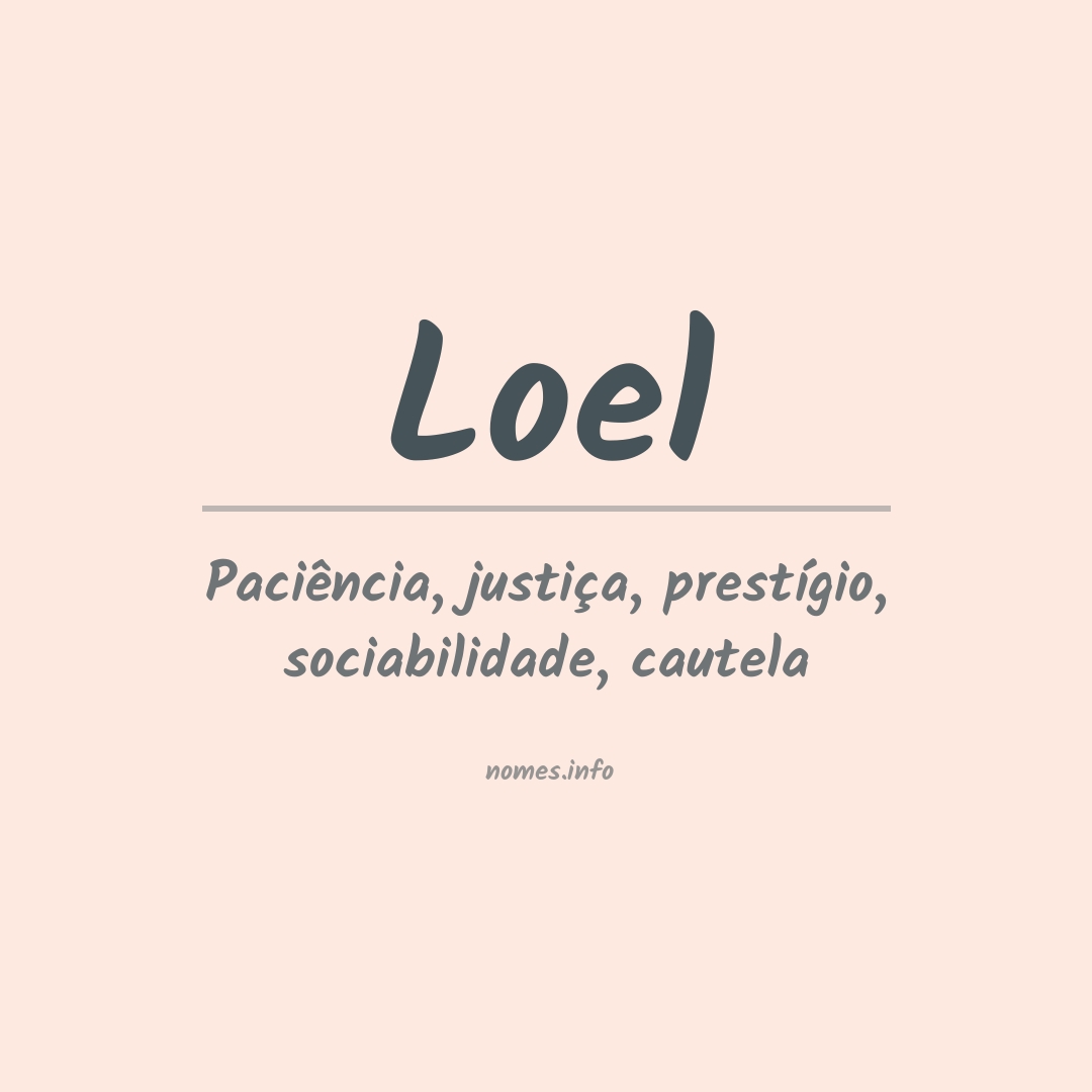 Significado do nome Loel