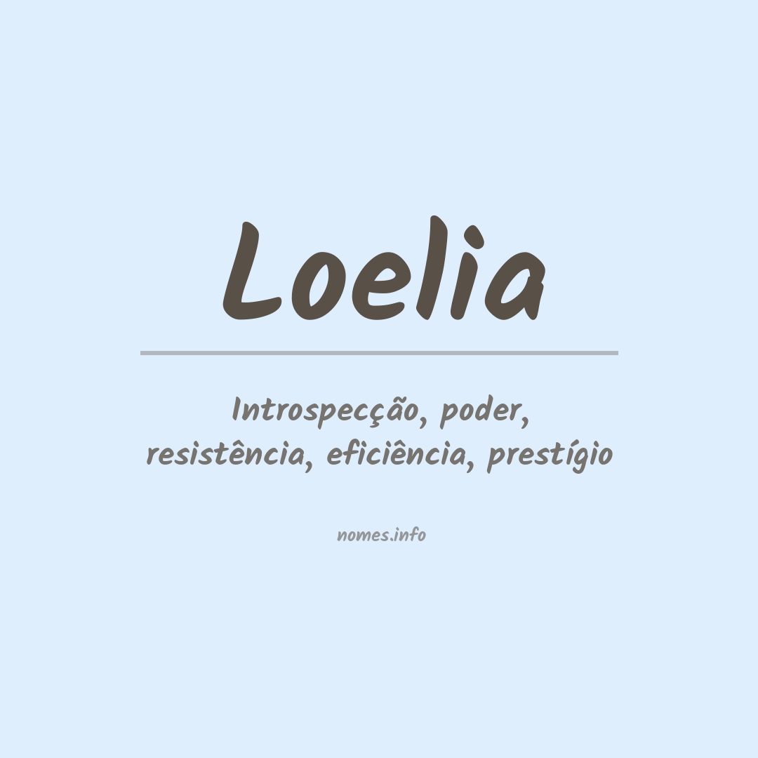 Significado do nome Loelia