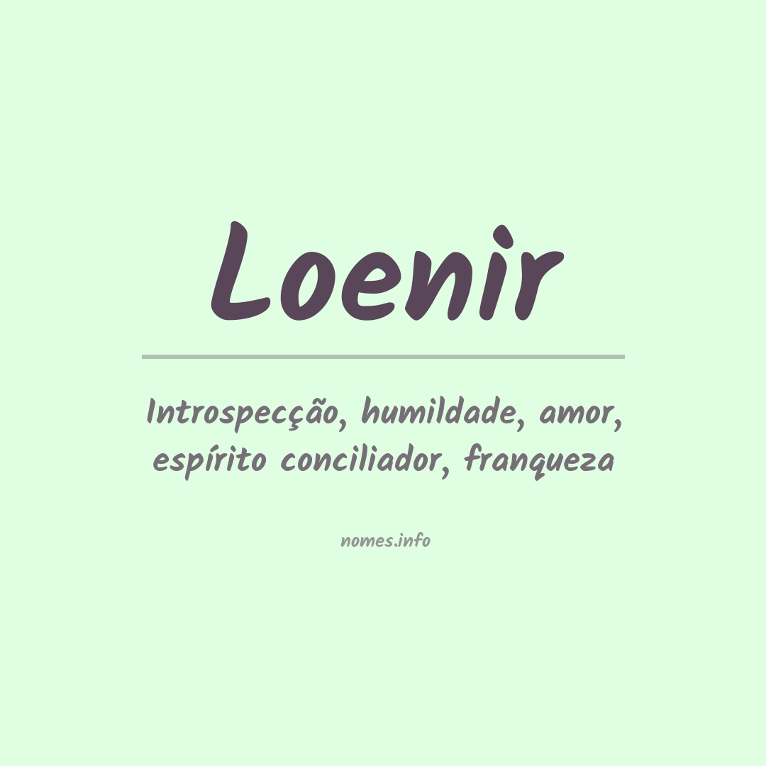 Significado do nome Loenir