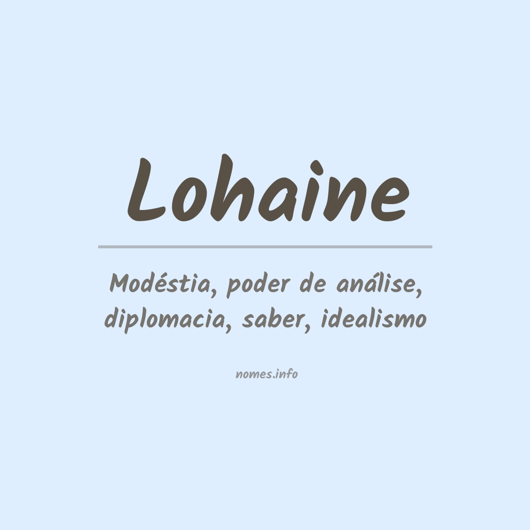 Significado do nome Lohaine