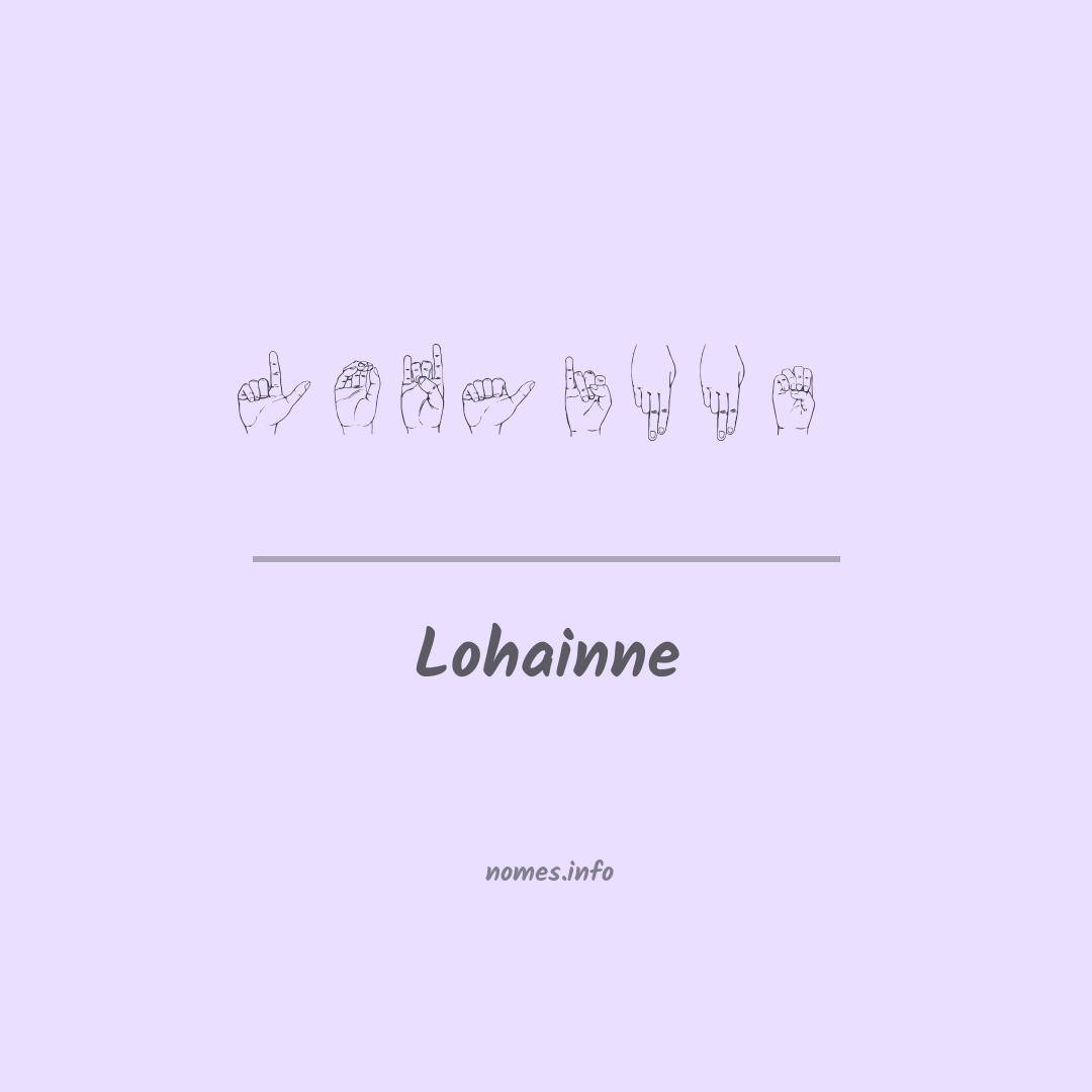 Lohainne em Libras