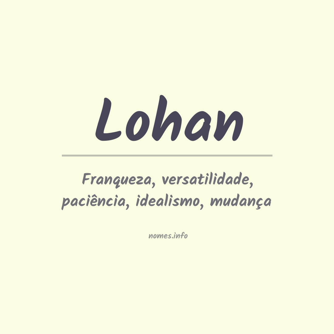 Significado do nome Lohan