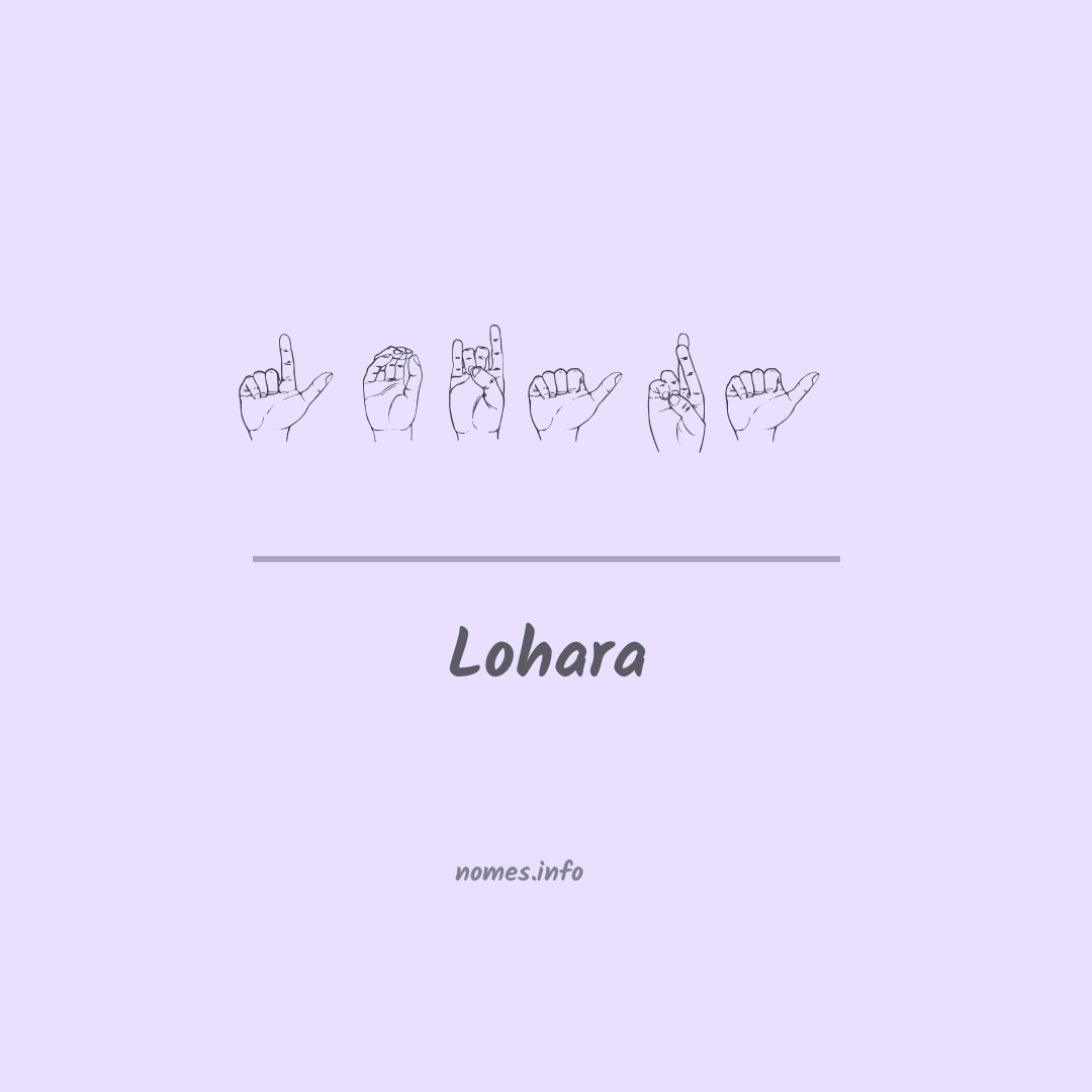 Lohara em Libras