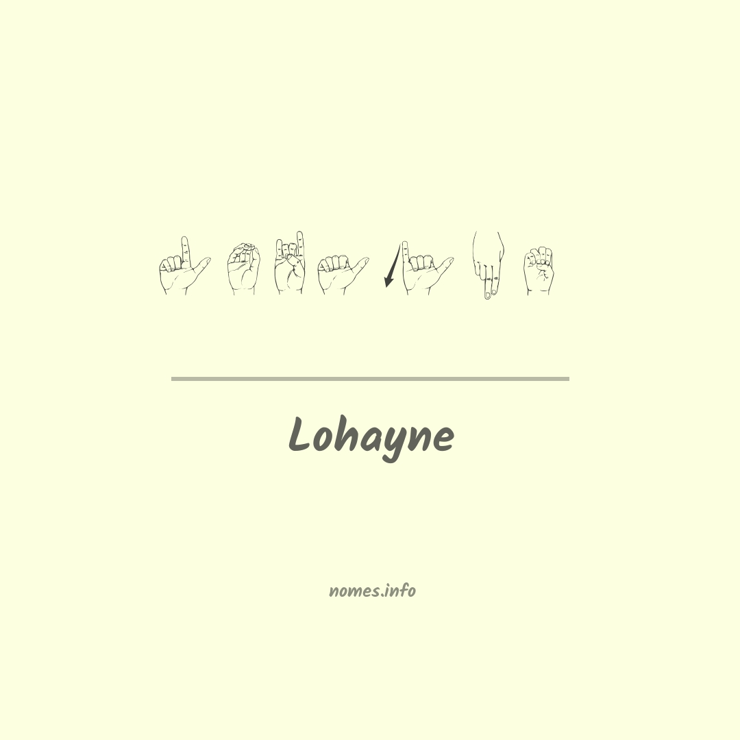 Lohayne em Libras