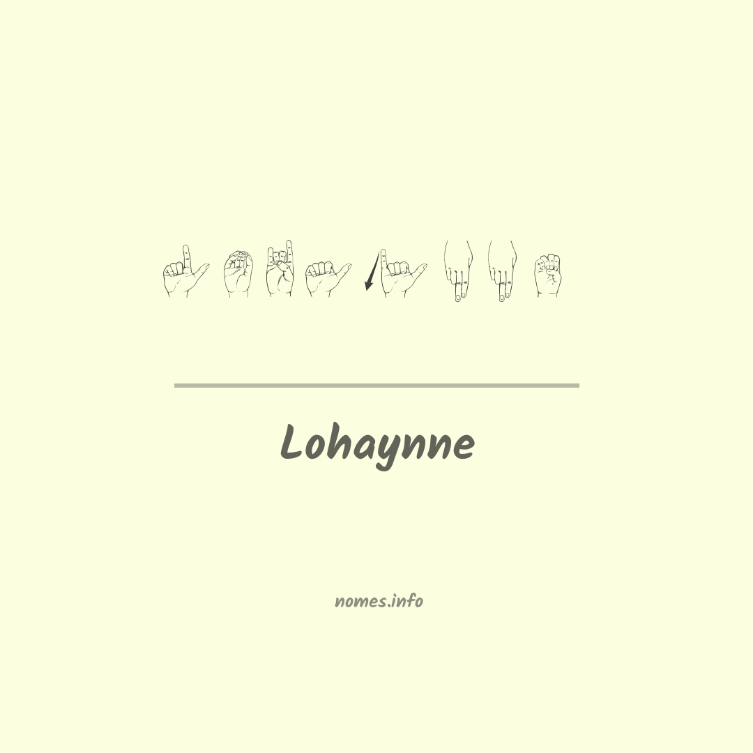 Lohaynne em Libras
