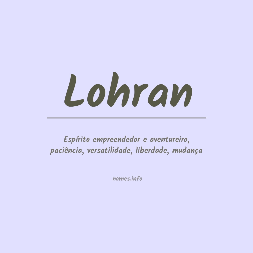 Significado do nome Lohran