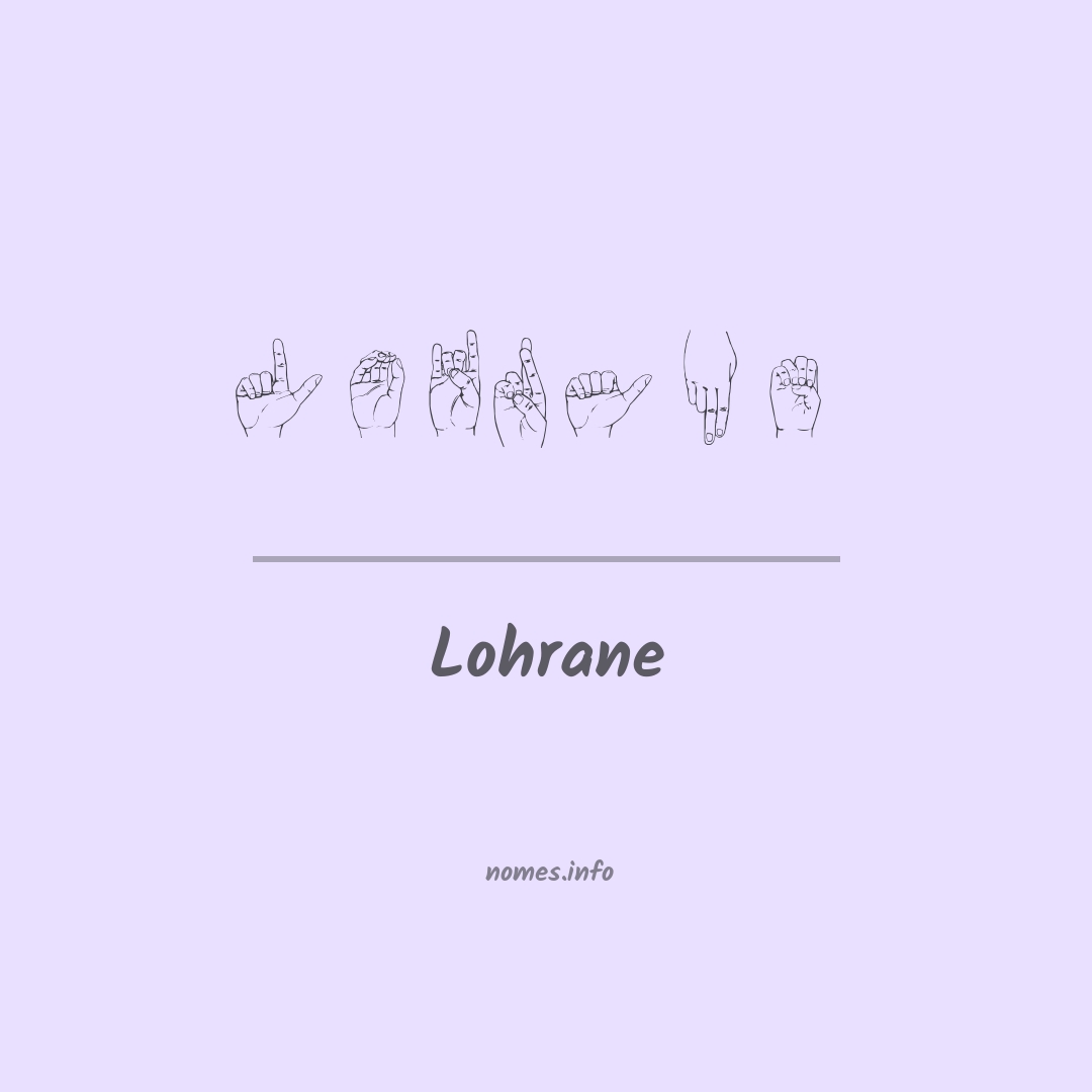 Lohrane em Libras