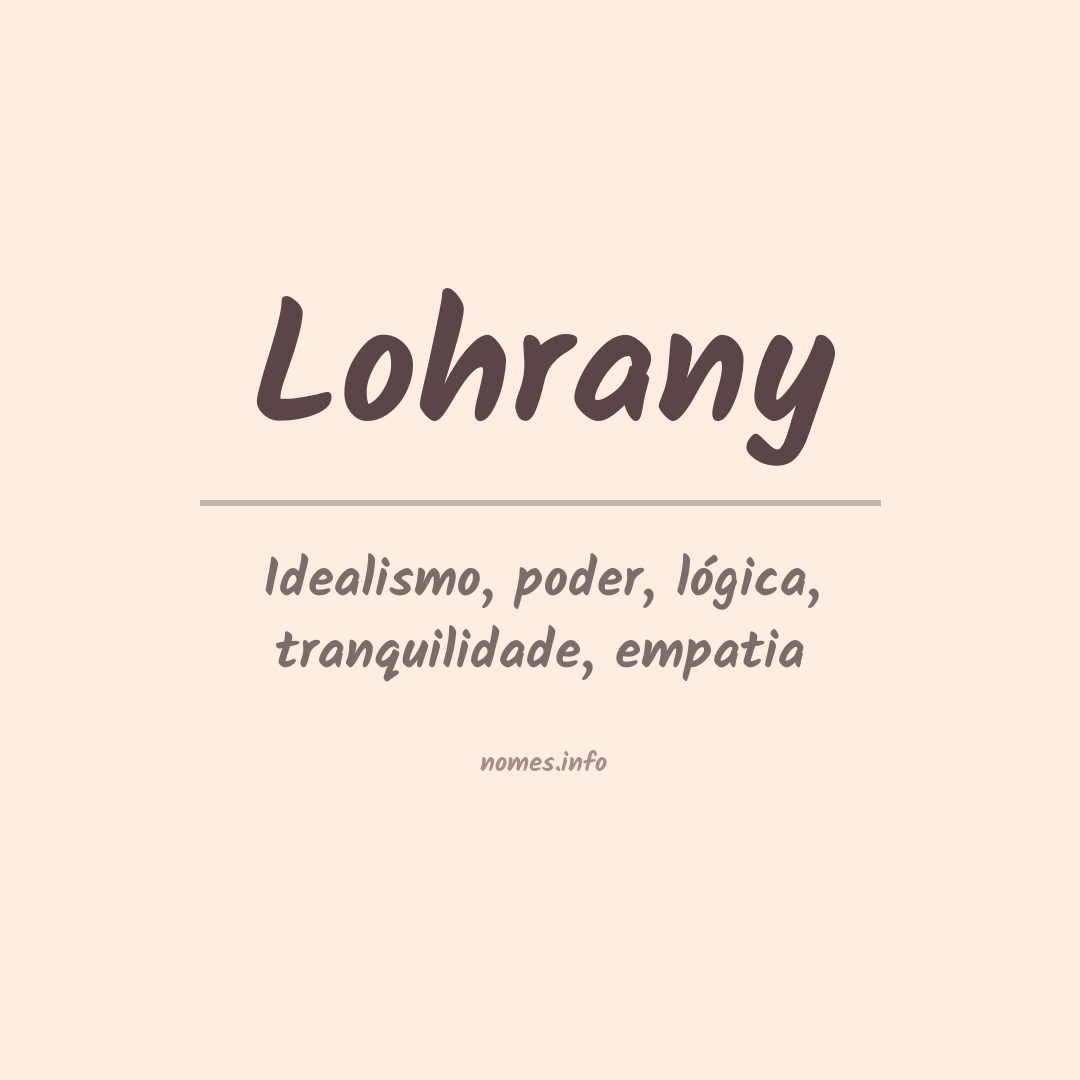 Significado do nome Lohrany