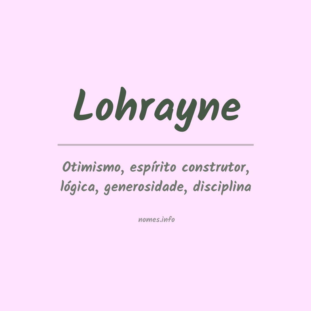 Significado do nome Lohrayne