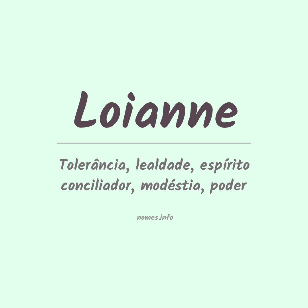Significado do nome Loianne