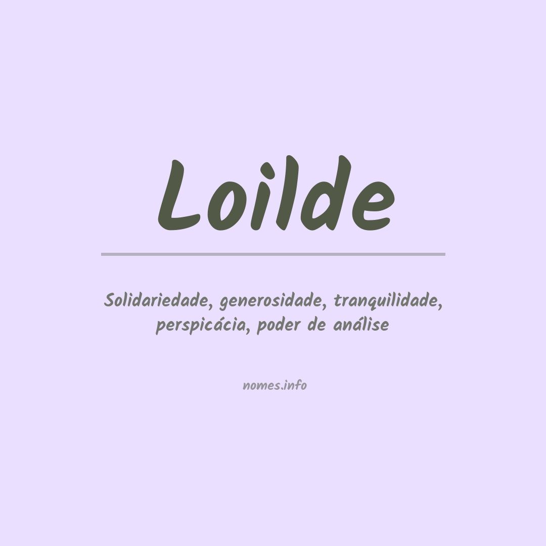Significado do nome Loilde