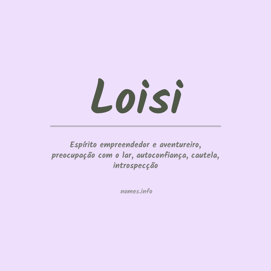 Significado do nome Loisi