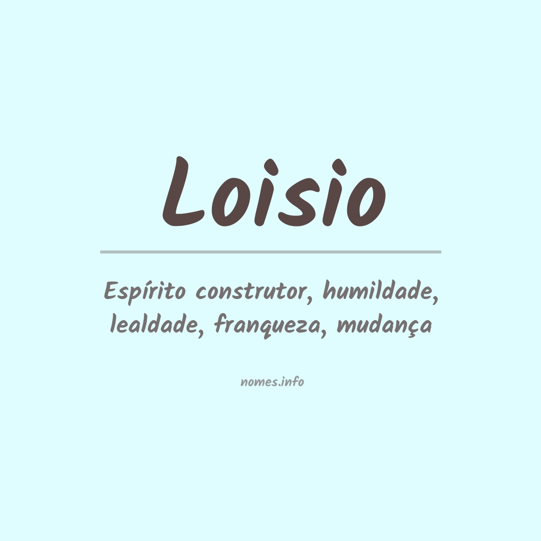 Significado do nome Loisio