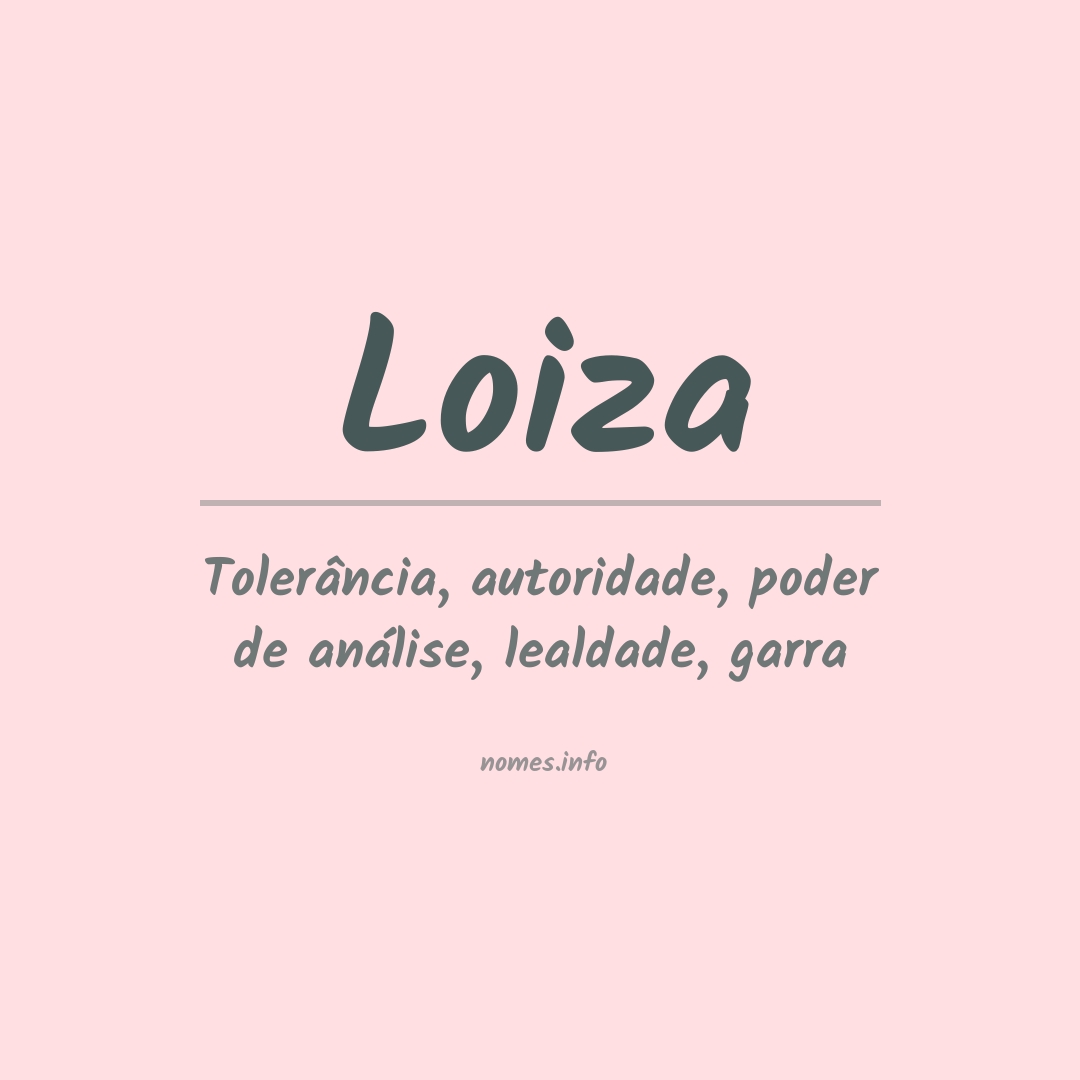 Significado do nome Loiza