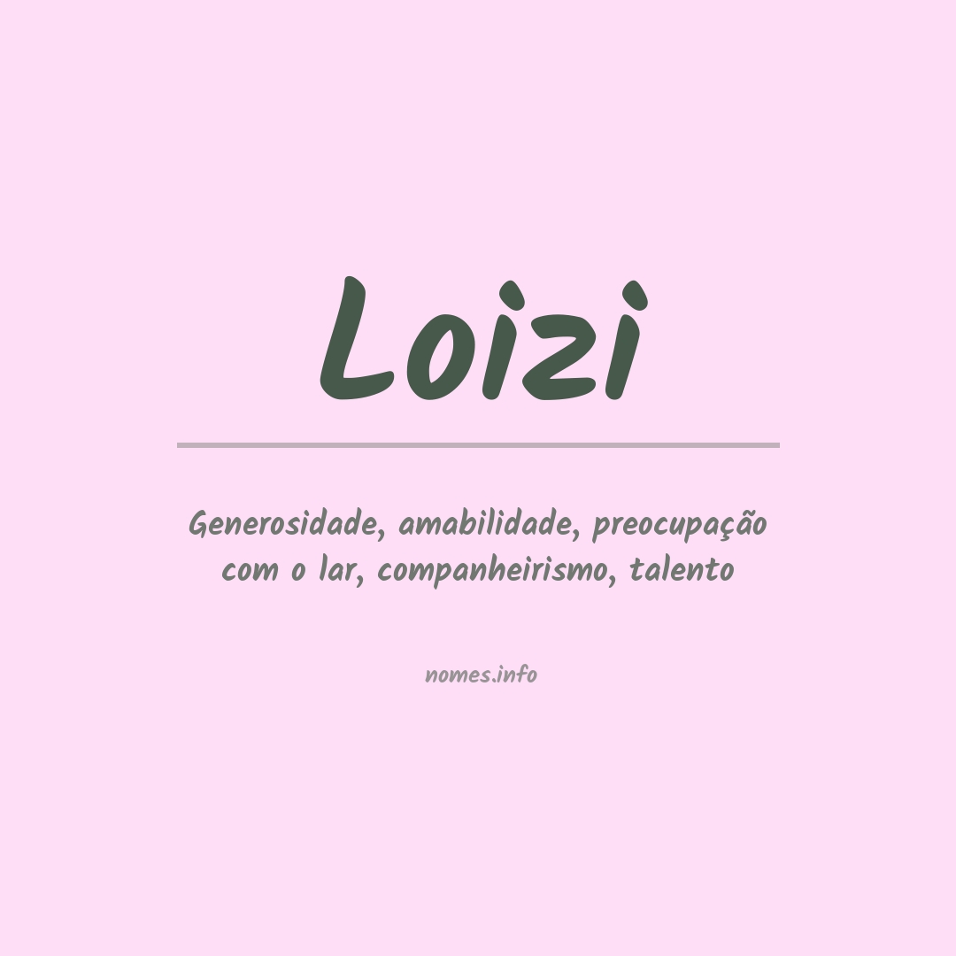 Significado do nome Loizi