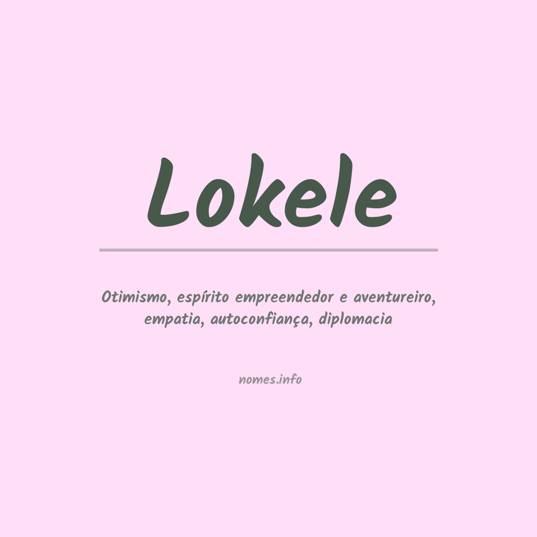 Significado do nome Lokele