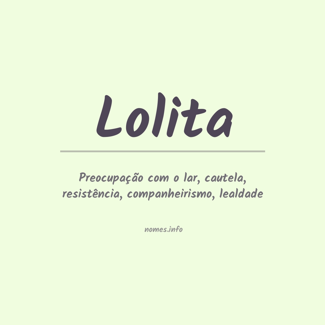 Significado do nome Lolita