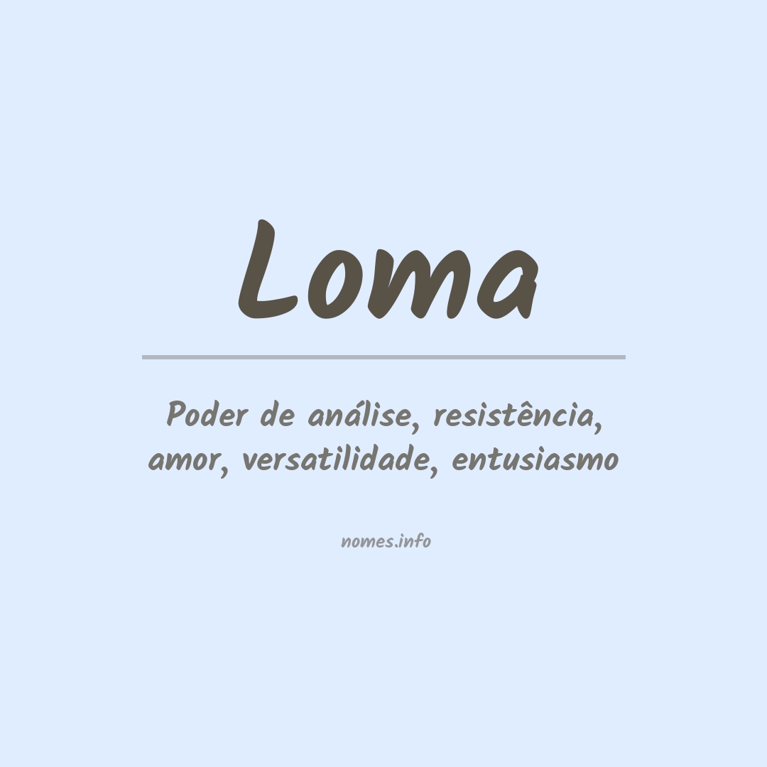 Significado do nome Loma