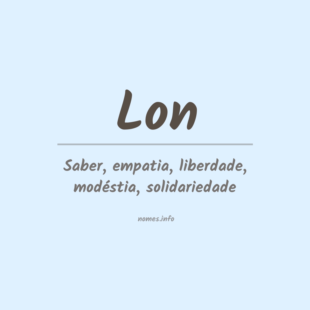 Significado do nome Lon