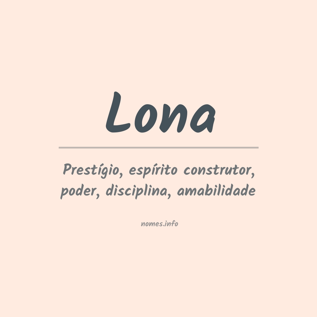 Significado do nome Lona