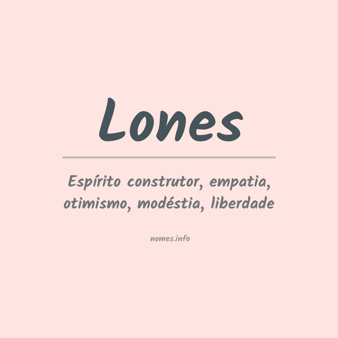 Significado do nome Lones