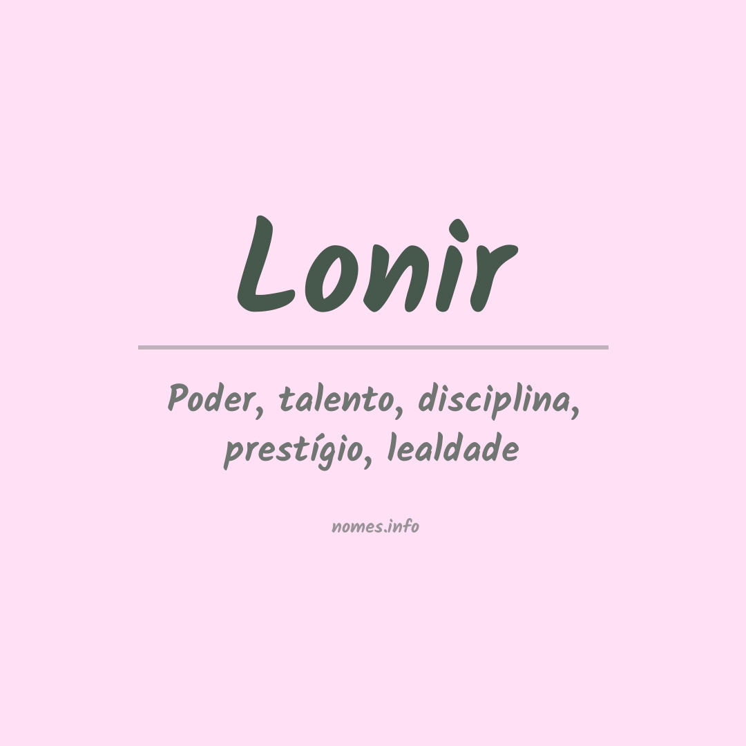 Significado do nome Lonir