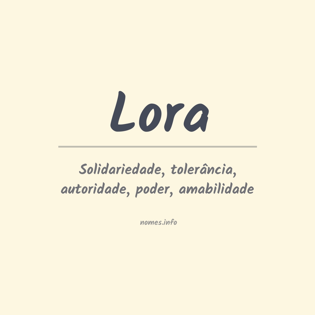 Significado do nome Lora
