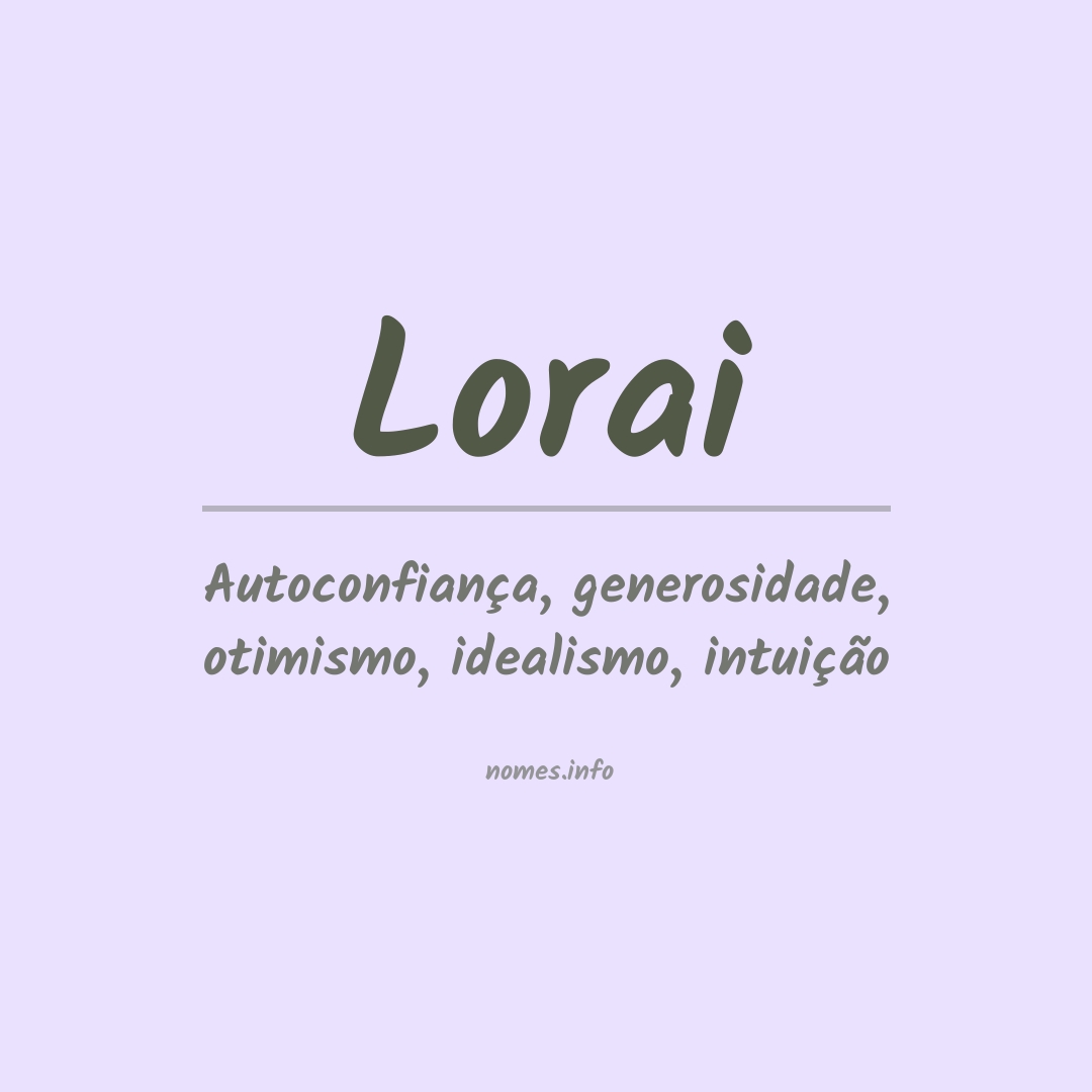 Significado do nome Lorai