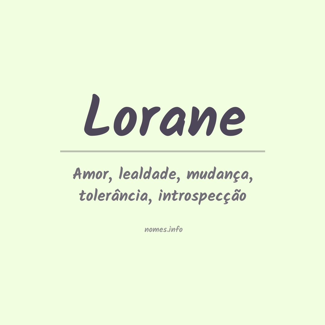 Significado do nome Lorane