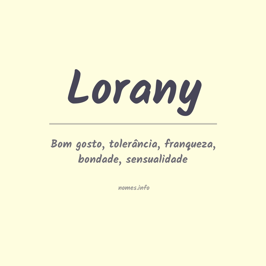 Significado do nome Lorany