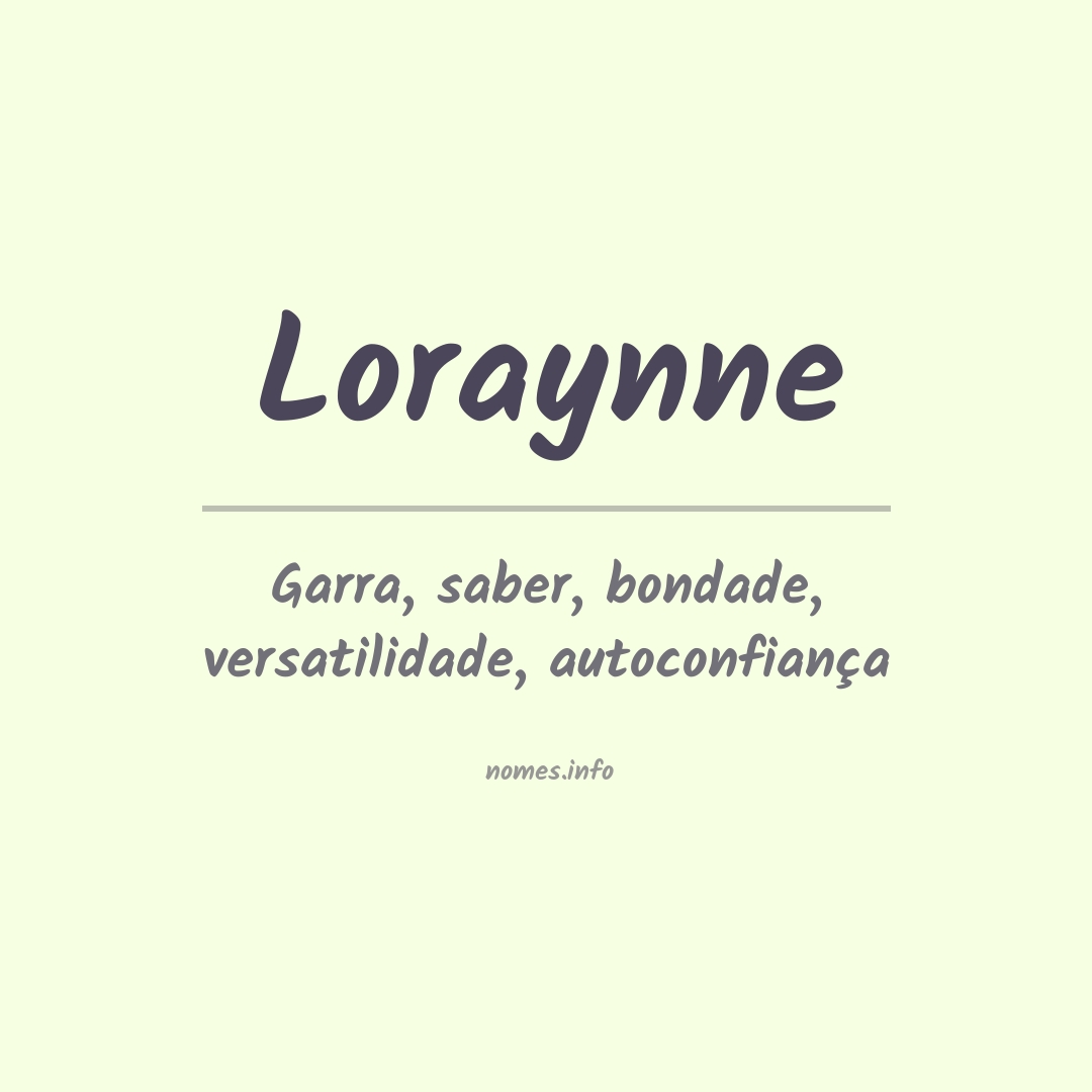 Significado do nome Loraynne