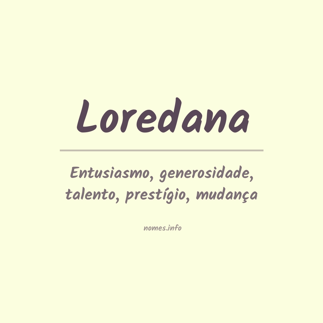 Significado do nome Loredana