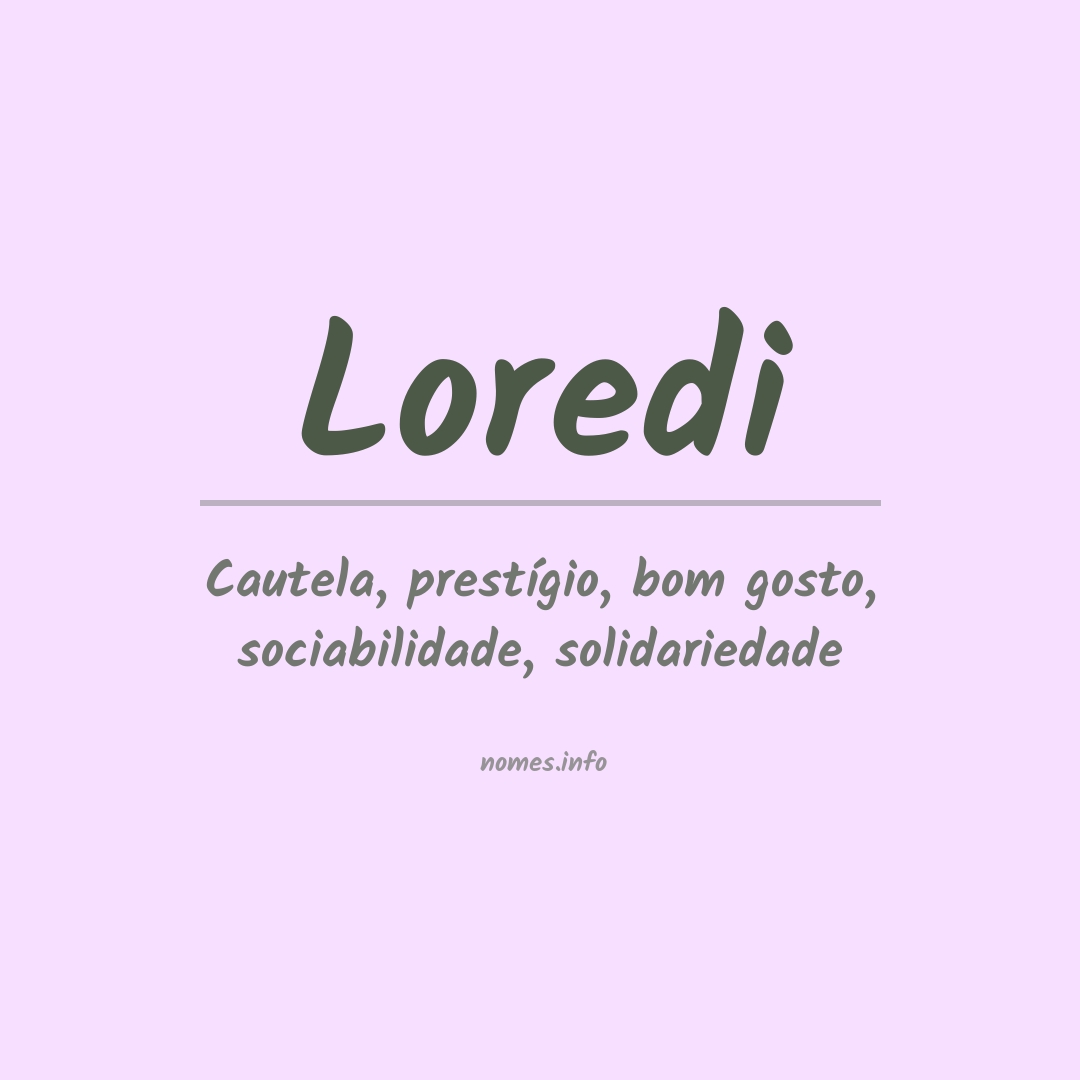 Significado do nome Loredi