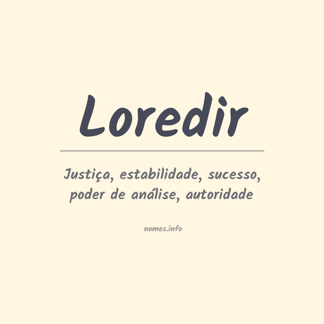 Significado do nome Loredir