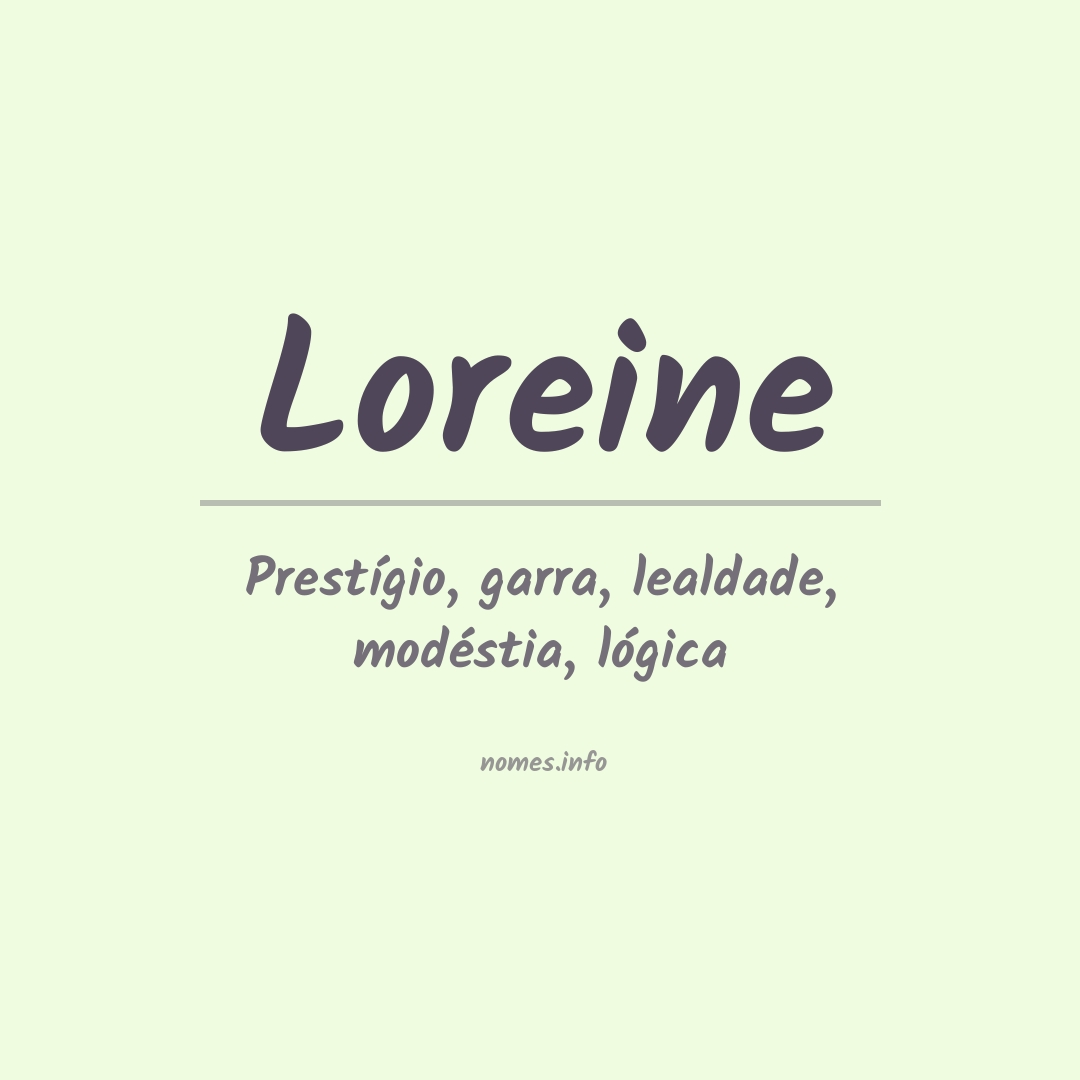 Significado do nome Loreine