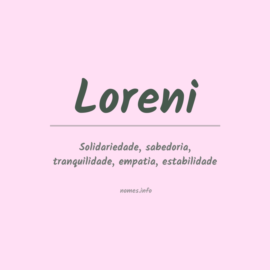 Significado do nome Loreni