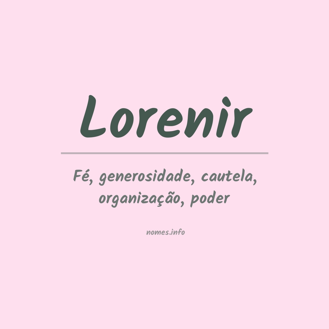 Significado do nome Lorenir