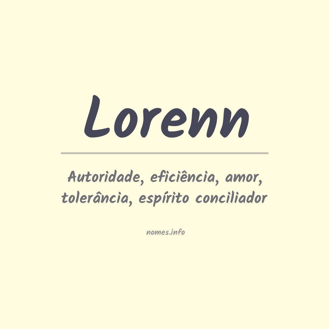 Significado do nome Lorenn