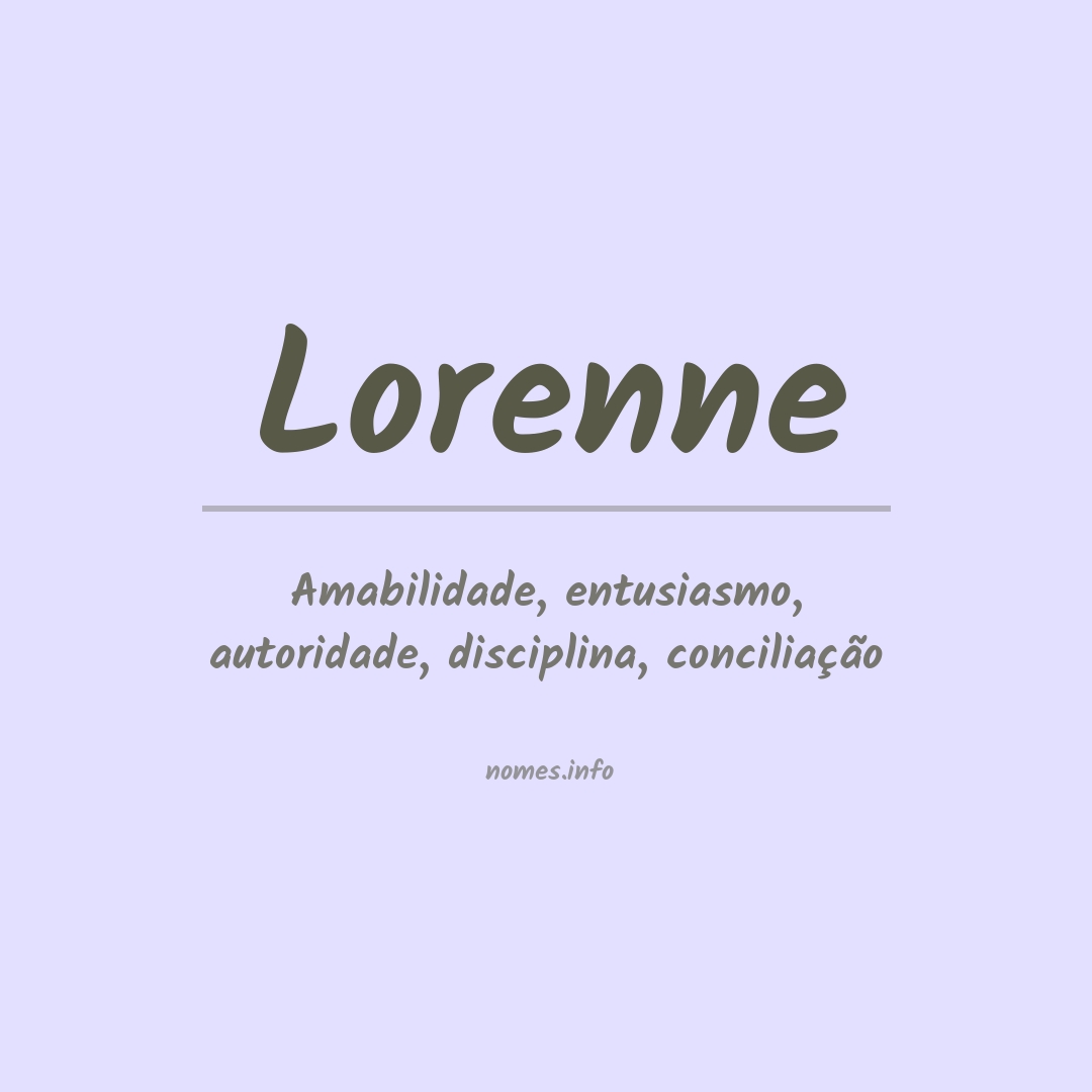 Significado do nome Lorenne