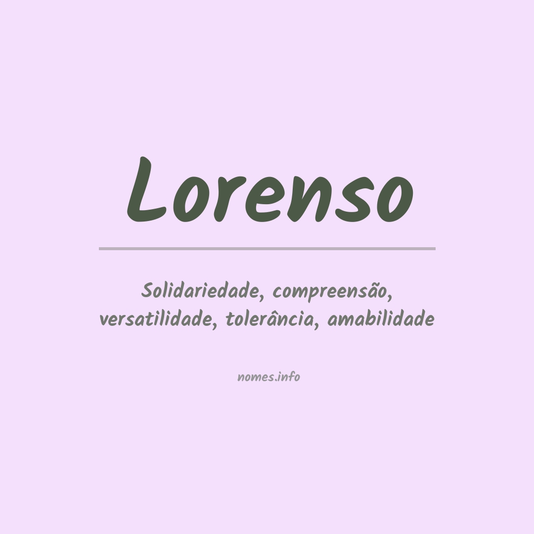 Significado do nome Lorenso