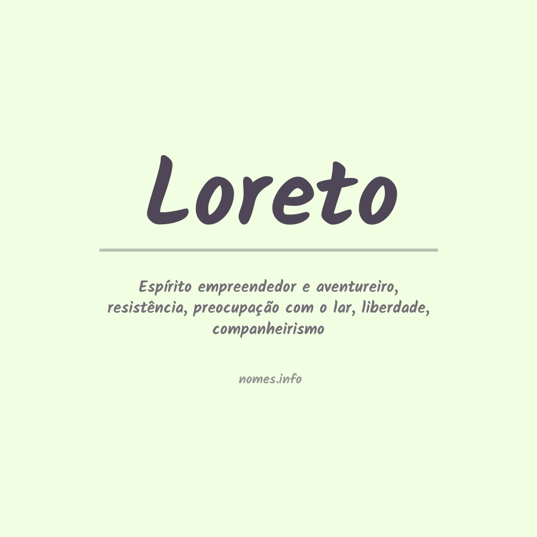 Significado do nome Loreto