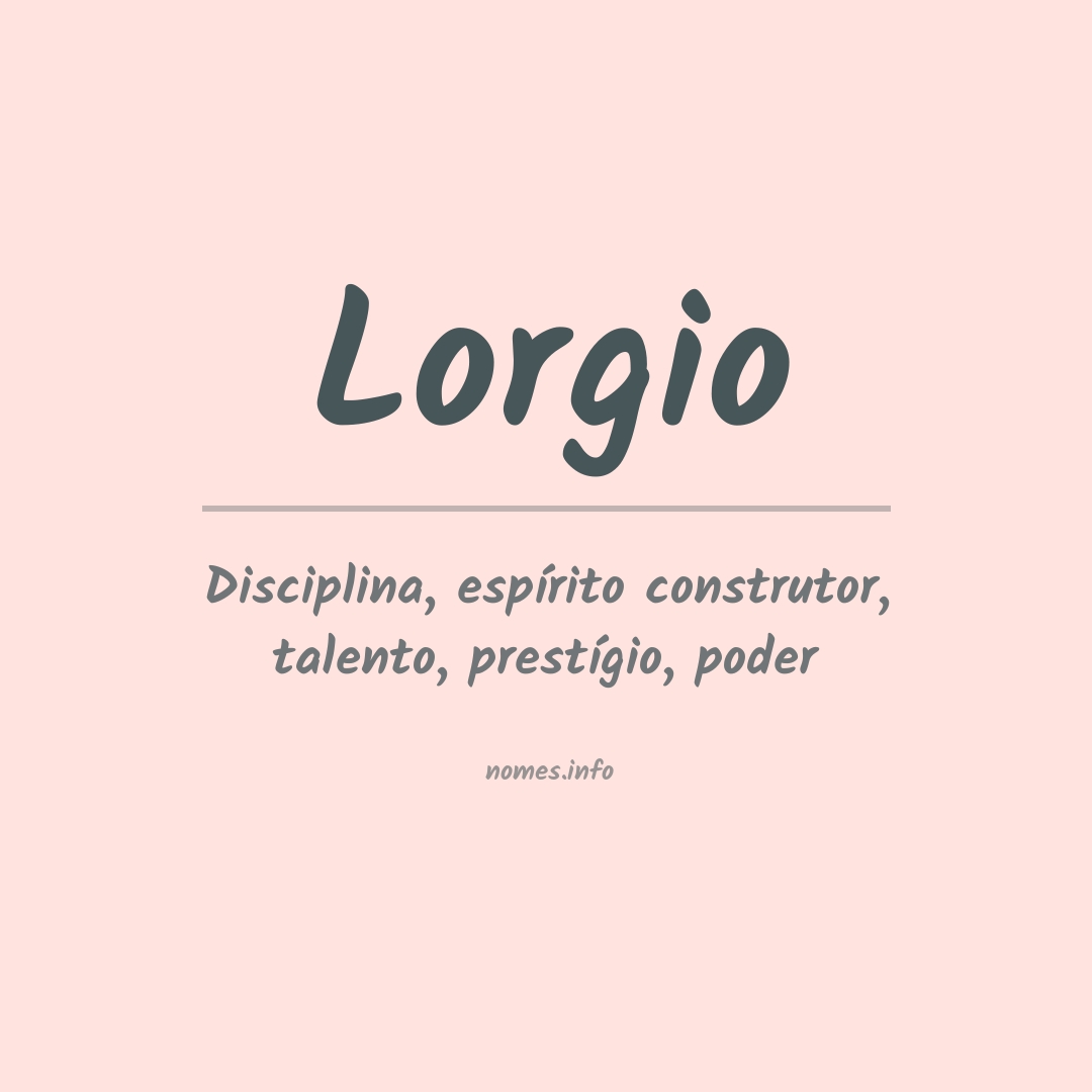 Significado do nome Lorgio