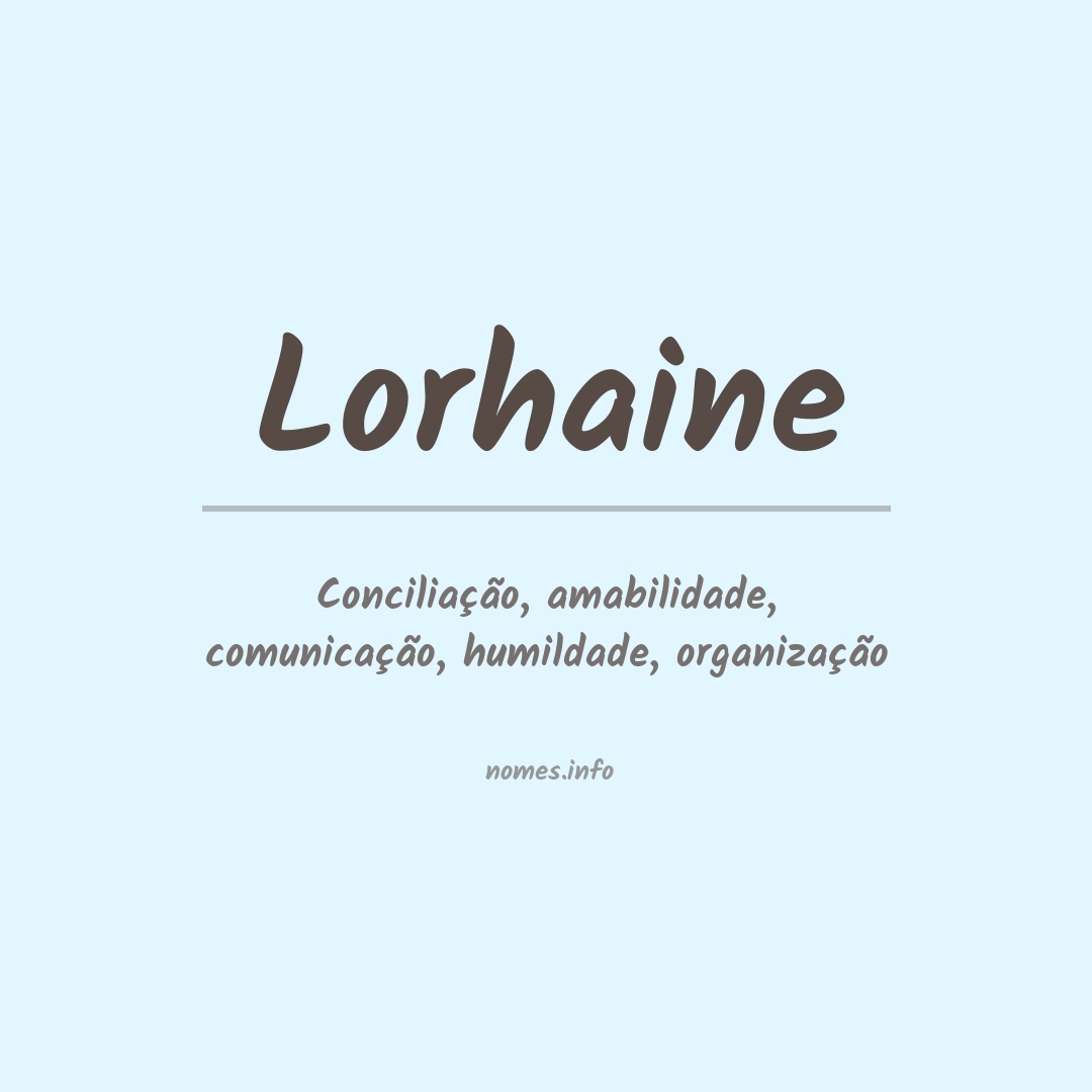 Significado do nome Lorhaine