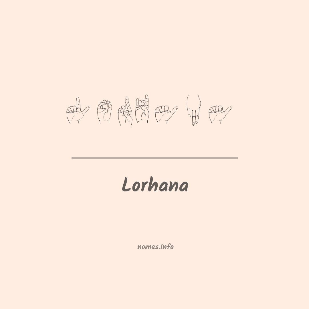 Lorhana em Libras