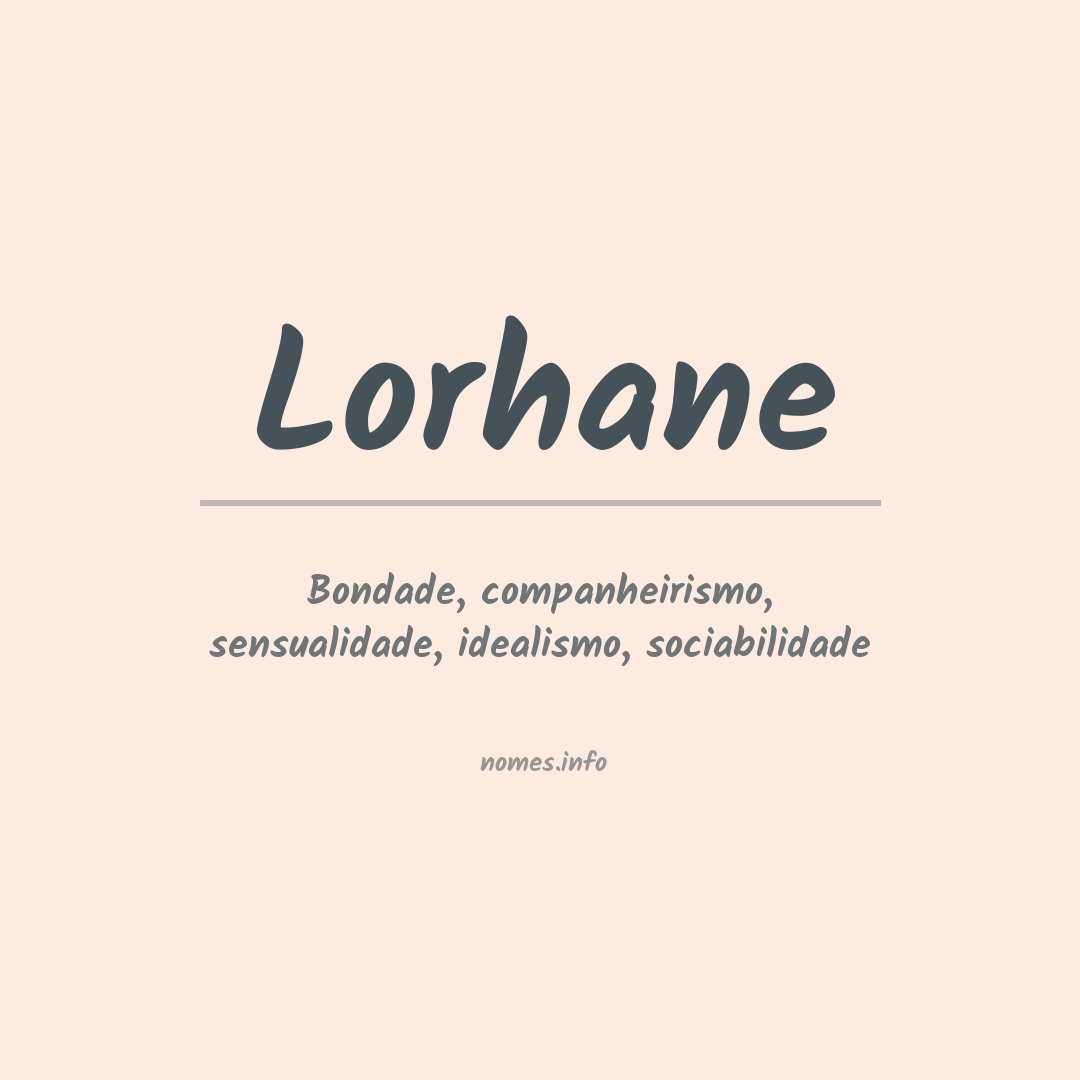 Significado do nome Lorhane