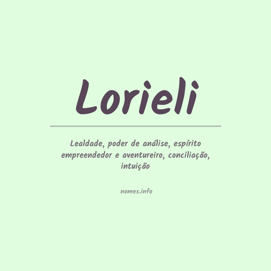 Significado do nome Lorieli