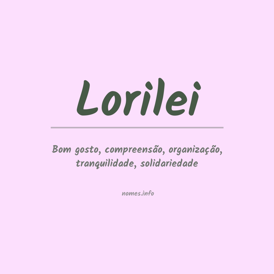 Significado do nome Lorilei